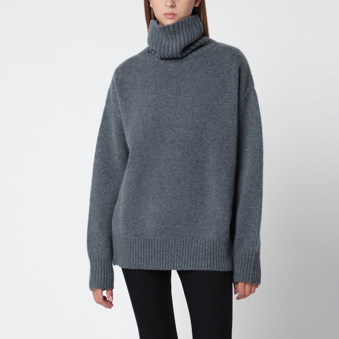 Extreme Cashmere Grauer Kaschmir-Rollkragenpullover
