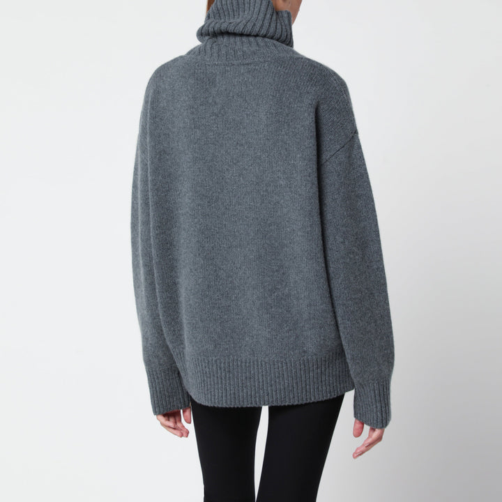 Extreme Cashmere Grauer Kaschmir-Rollkragenpullover