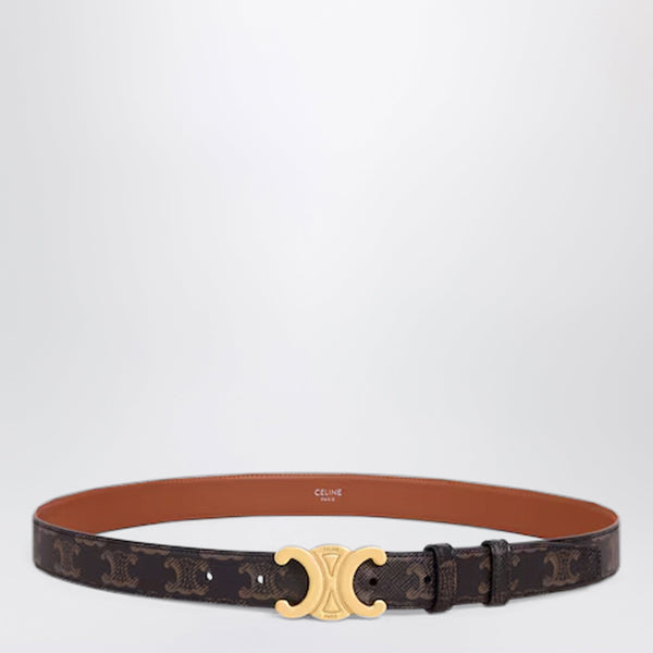 Triomphe Belt In Brown Canvas