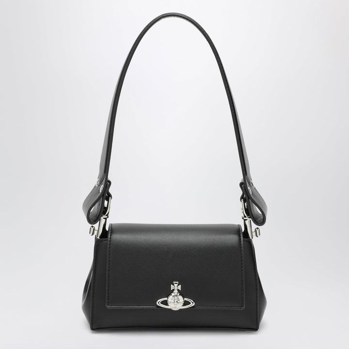 Vivienne Westwood Hazel Small Schwarze Schultertasche aus Kunstleder