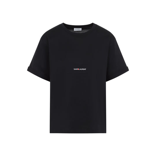 Black Cotton Logo T-Shirt