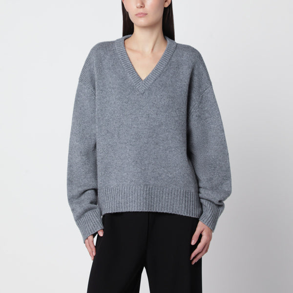 Yara Grey Cashmere And Merino Wool Sweater