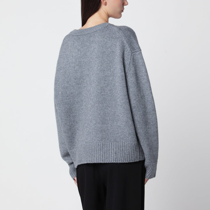 Almada Label Yara Grey Cashmere And Merino Wool Sweater