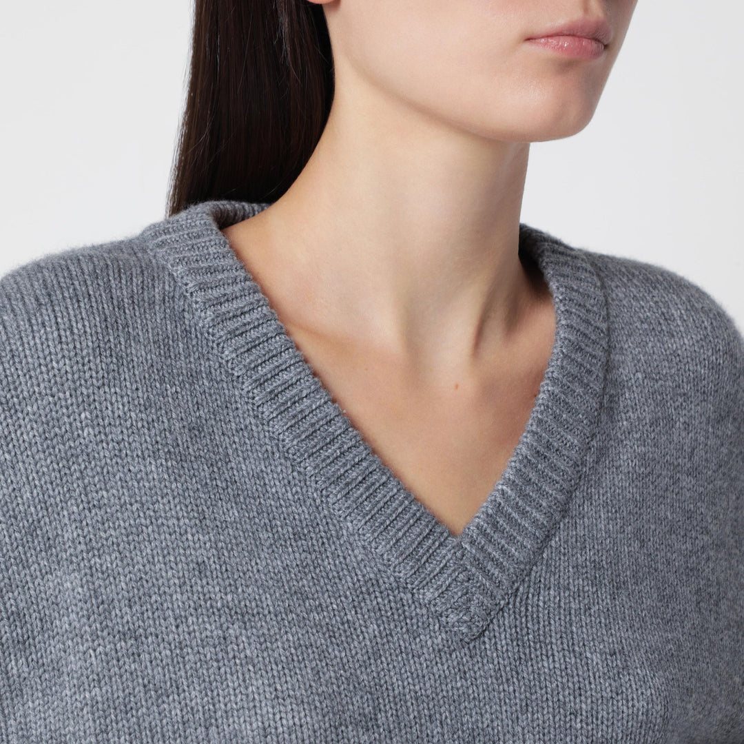 Almada Label Yara Grey Cashmere And Merino Wool Sweater
