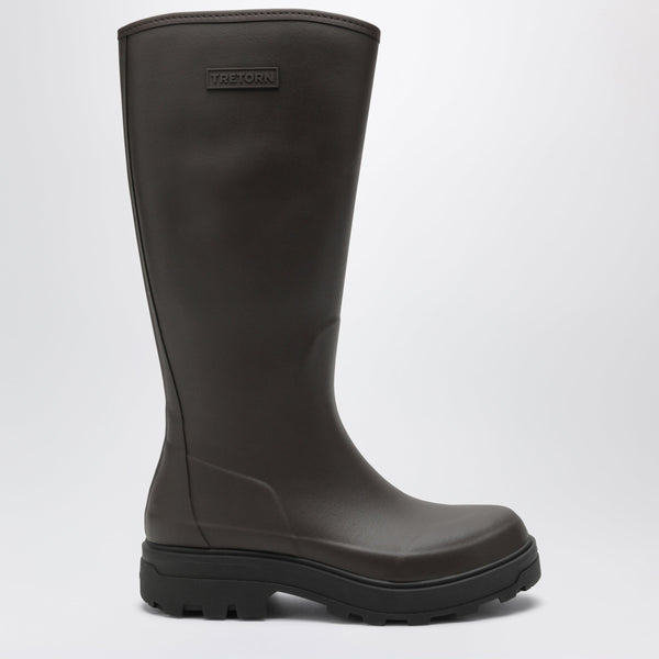 Chocolate Brown Halla Rubber Boots