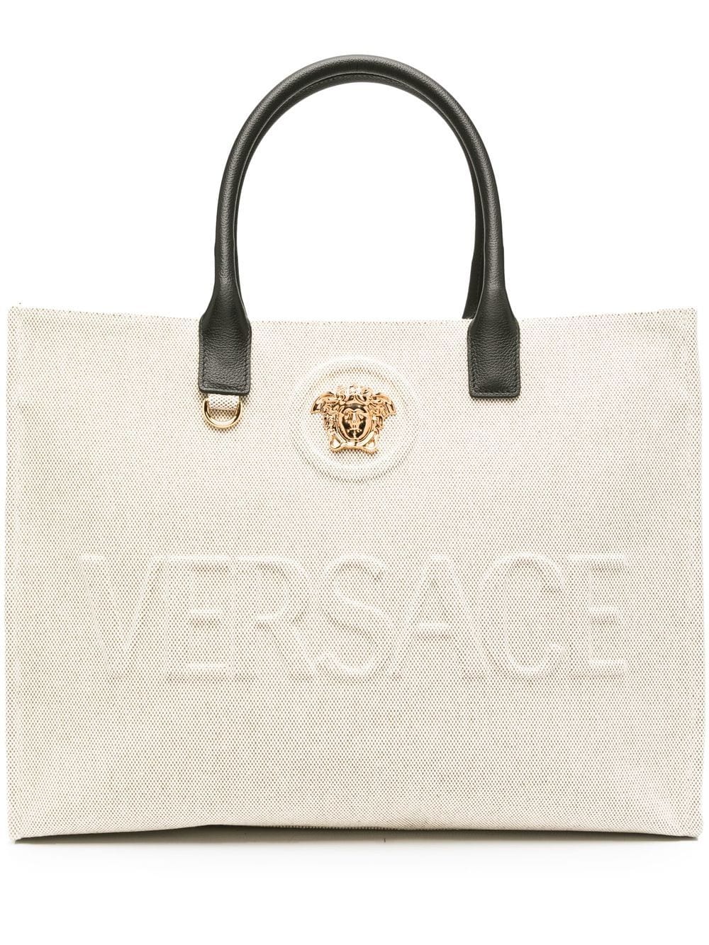 Versace Totes - Nude & Neutrals | 1cc716ebf0eb251fa429e5a958601d264e92e9b7