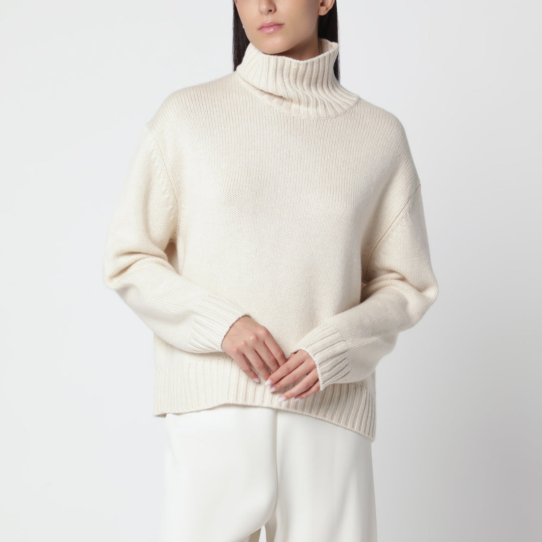 Almada Label Vanilla Nola Turtleneck Sweater In Wool And Cashmere