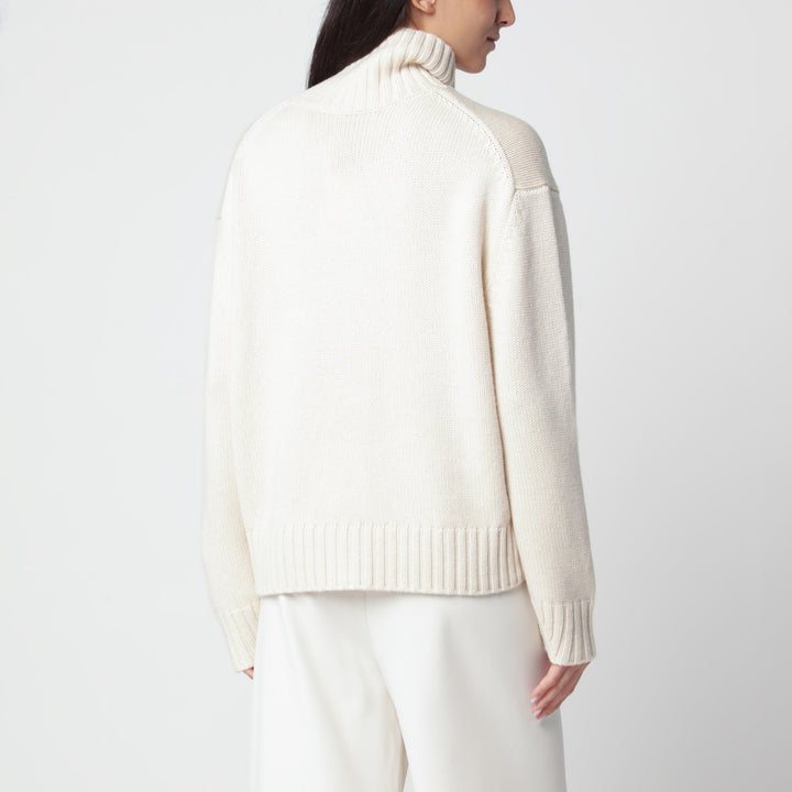 Almada Label Vanilla Nola Turtleneck Sweater In Wool And Cashmere