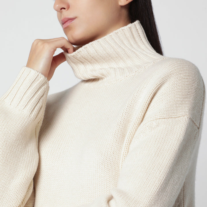 Almada Label Vanilla Nola Turtleneck Sweater In Wool And Cashmere