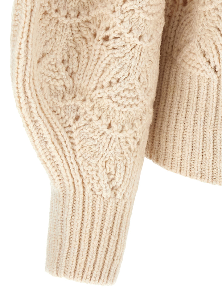 Zimmermann Hypnotic Cable Knit Maglioni - Beige | f5d7f54e6994482f86b703766f254c612788e084