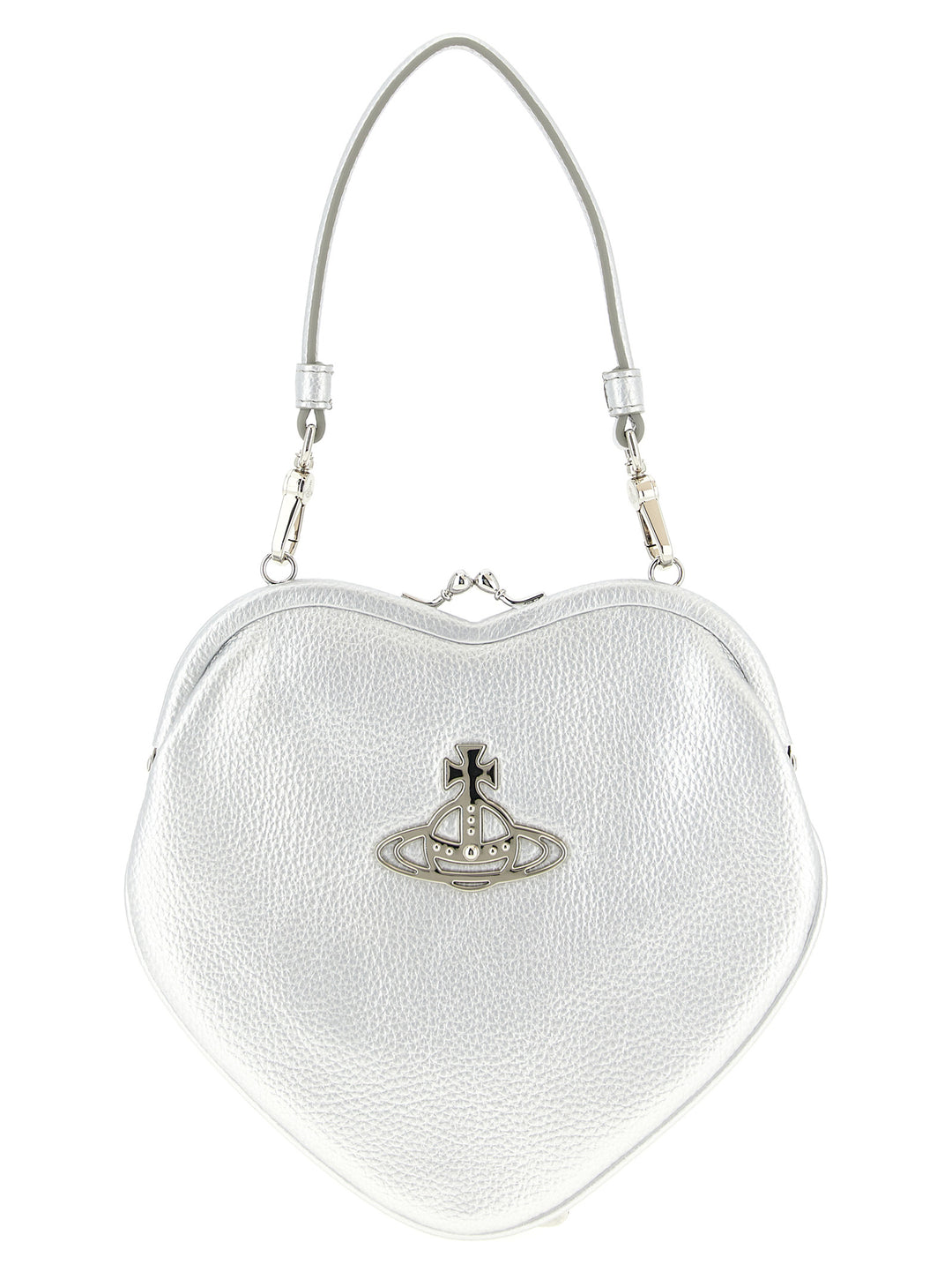 Vivienne Westwood Belle Heart Frame Purse Borse a Mano - Silver | 1ad43f76ce23a99eb2994c84cab1106db30e5eac