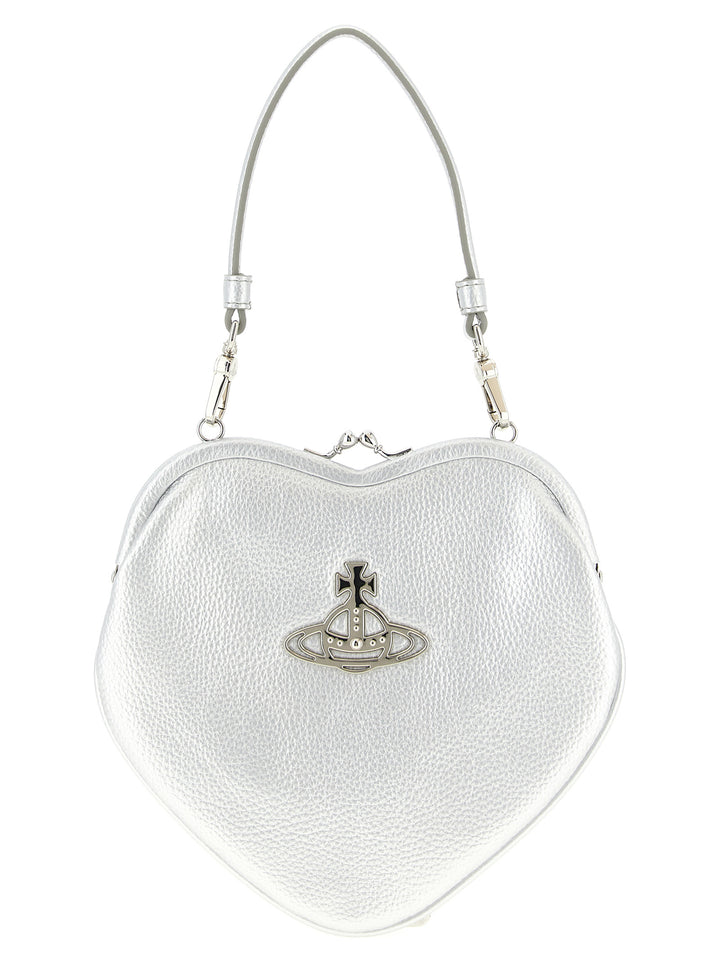 Vivienne Westwood Belle Heart Frame Purse Borse a Mano - Silver | 1ad43f76ce23a99eb2994c84cab1106db30e5eac