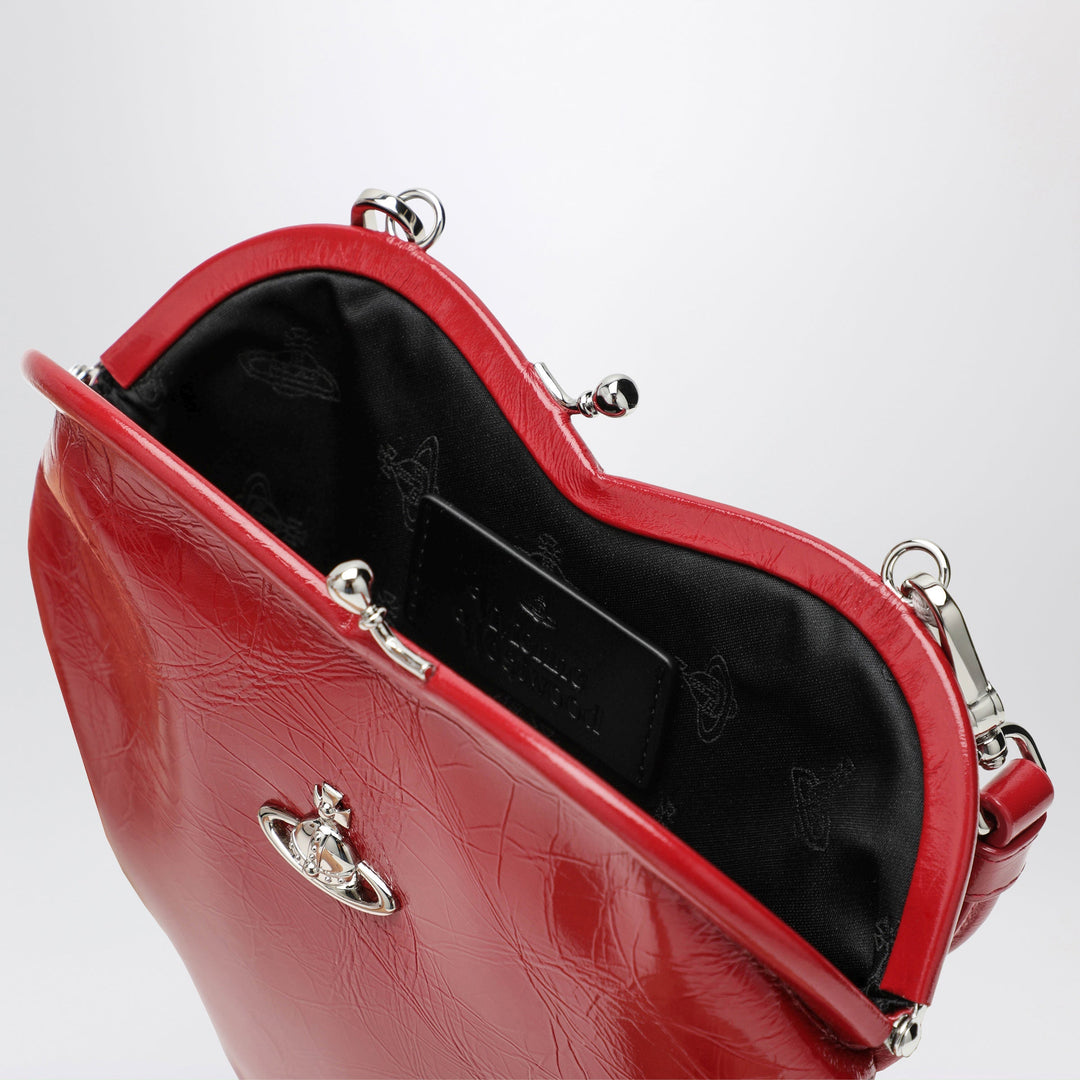Vivienne Westwood Belle Heart a Tracolla Rossa in Pelle