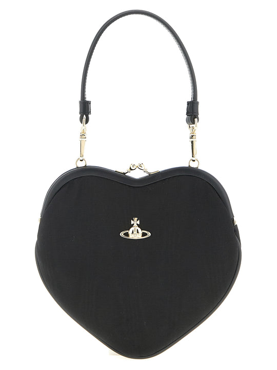 Belle Heart Frame Purse Borse A Mano Nero