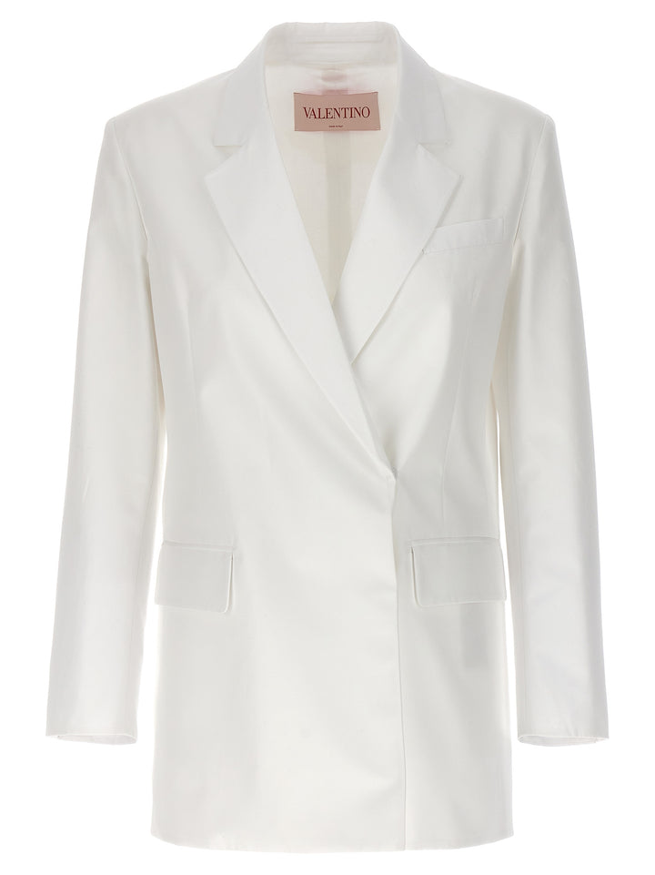 Valentino Double-Breasted Blazer Blazer And Suits Bianco