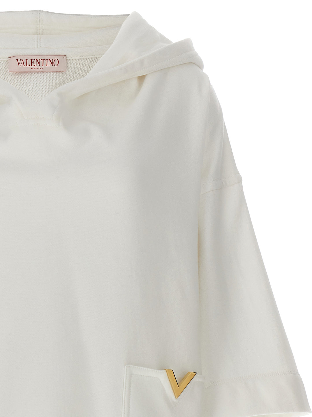 Valentino Garavani Logo Hoodie Felpe Bianco