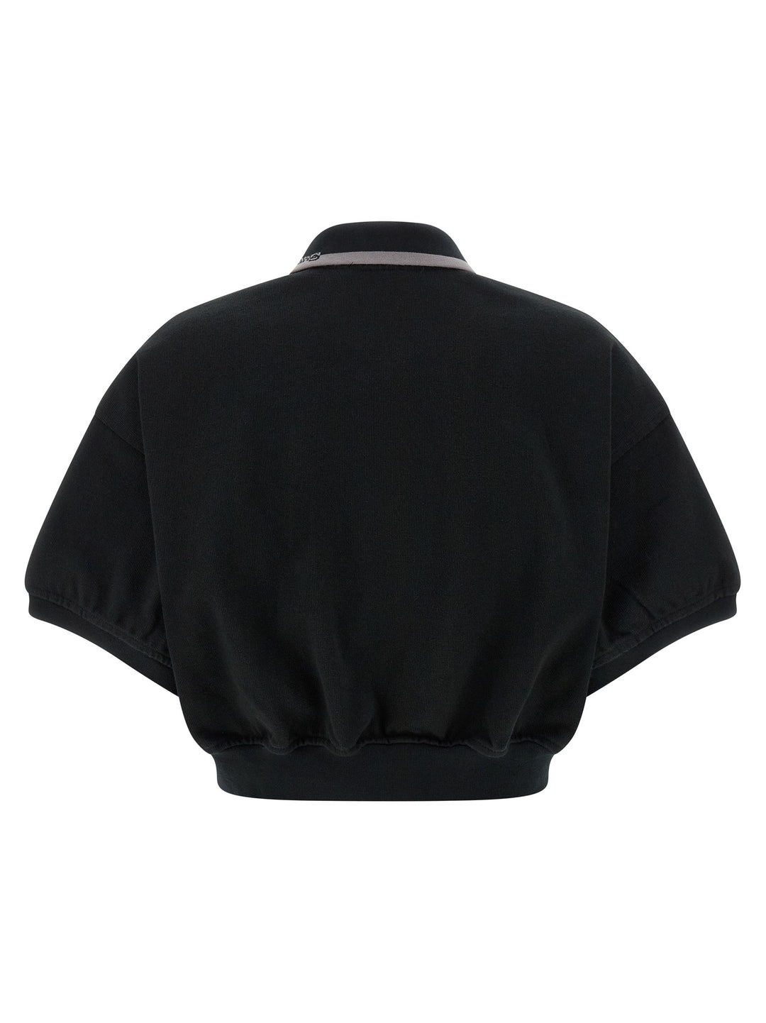 T By Alexander Wang Intarsia Collar  Shirt Polo - Nero | 5315e5a14f4ac322f4f9c7cf2af3ece891f86782