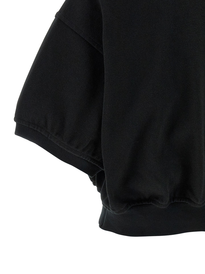 T By Alexander Wang Intarsia Collar  Shirt Polo - Nero | 6f2c3af88bf480205139cfcb468997d5e8fe52d5