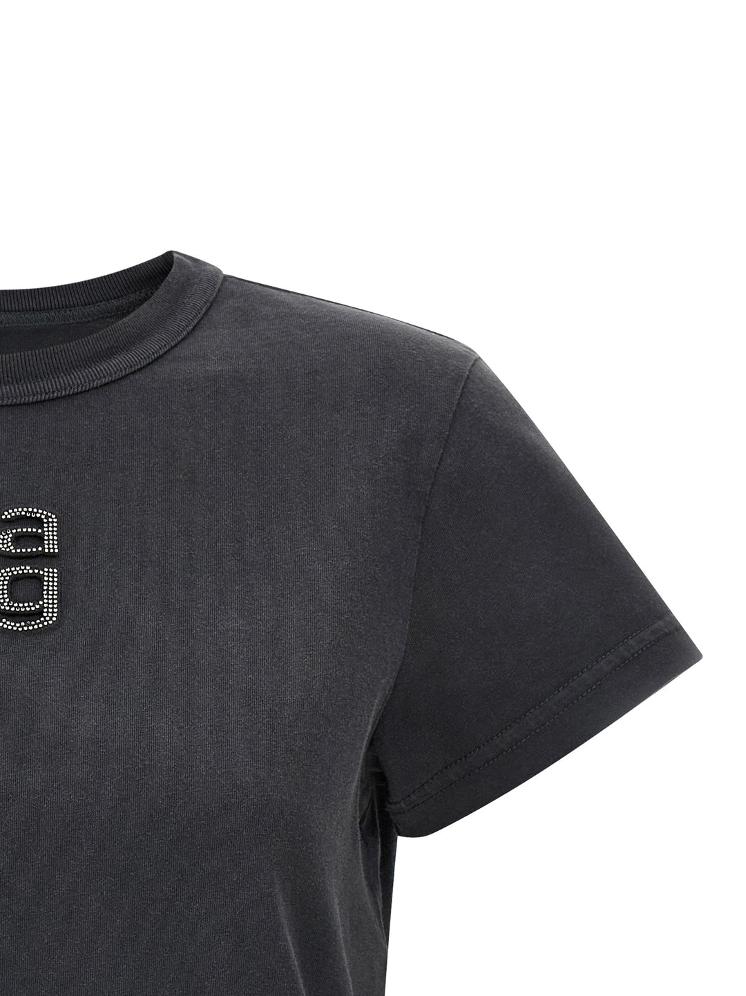 T By Alexander Wang Hotfix Logo T shirt - Nero | 7b97ed59b95f46216c179b50c40e0123078699d3