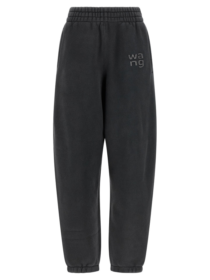 T By Alexander Wang Hotfix Logo Pantaloni - Nero | b983ea96cb86181d4da8008c54307d17f88e10cf