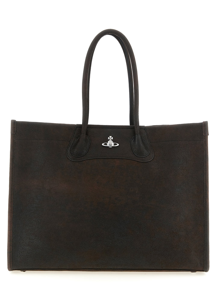 Vivienne Westwood Troy Tote - Marrone | 741e59b82d7ac50aa656344416e5e43e96c9e1d1