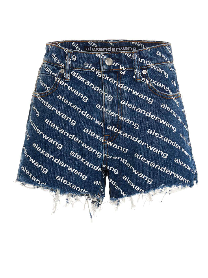 Denim X Alexander Wang Bite Bermuda e Short - Blu | a440eacf88c273e6a2c9c118bbb5ae116fea13aa