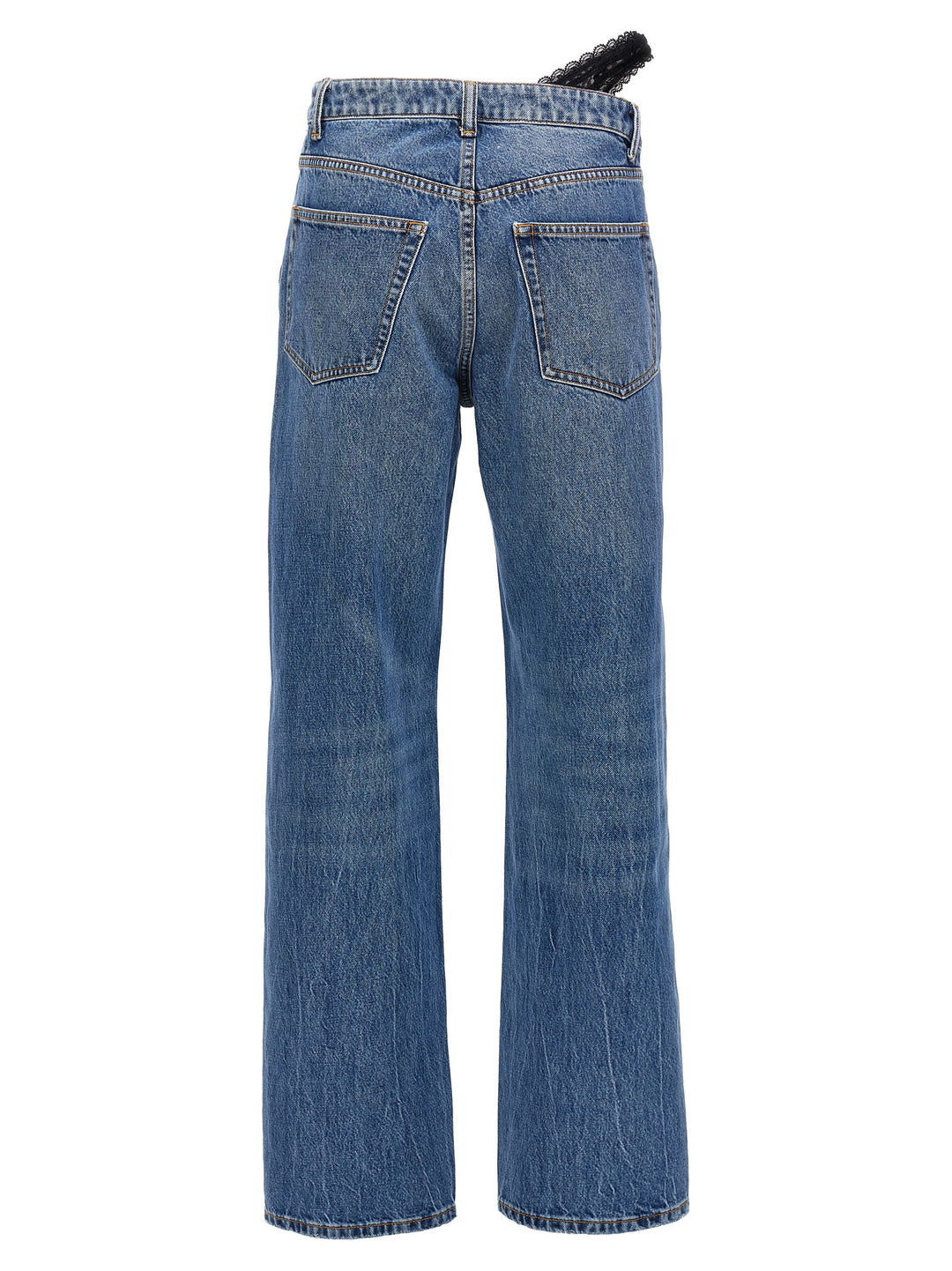 Denim X Alexander Wang Dip Side Lace Undie Jeans - Blu | ab8b6bbe89a37e49f57b2ff4e3d0b10cfd83c291