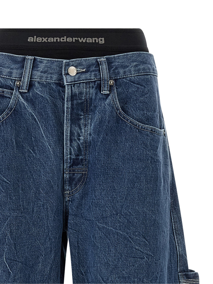 Denim X Alexander Wang Boxer Insert Jeans - Blu | 4bd7b2748ddd1d8e9a397c9ff3cd276819274647