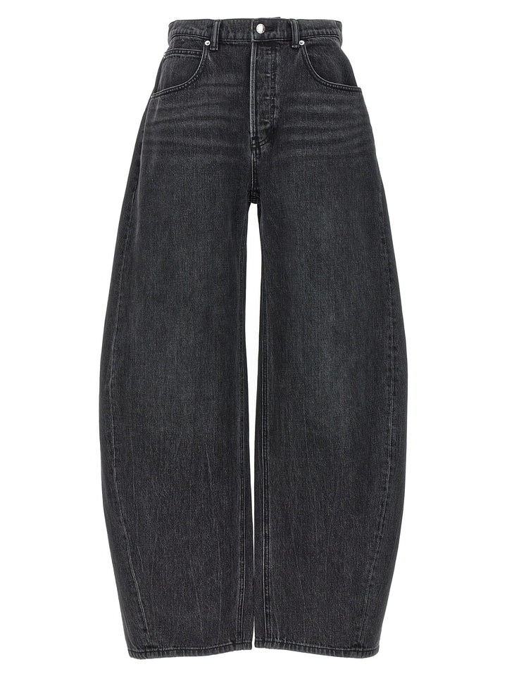 Oversized Rounded Jeans Grigio