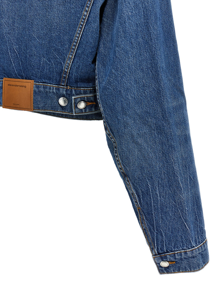 Denim X Alexander Wang Wrapped Trucker Puffer Jackets - Blu | b3db3518f8fcab2b0caecca098649d075691dfd5