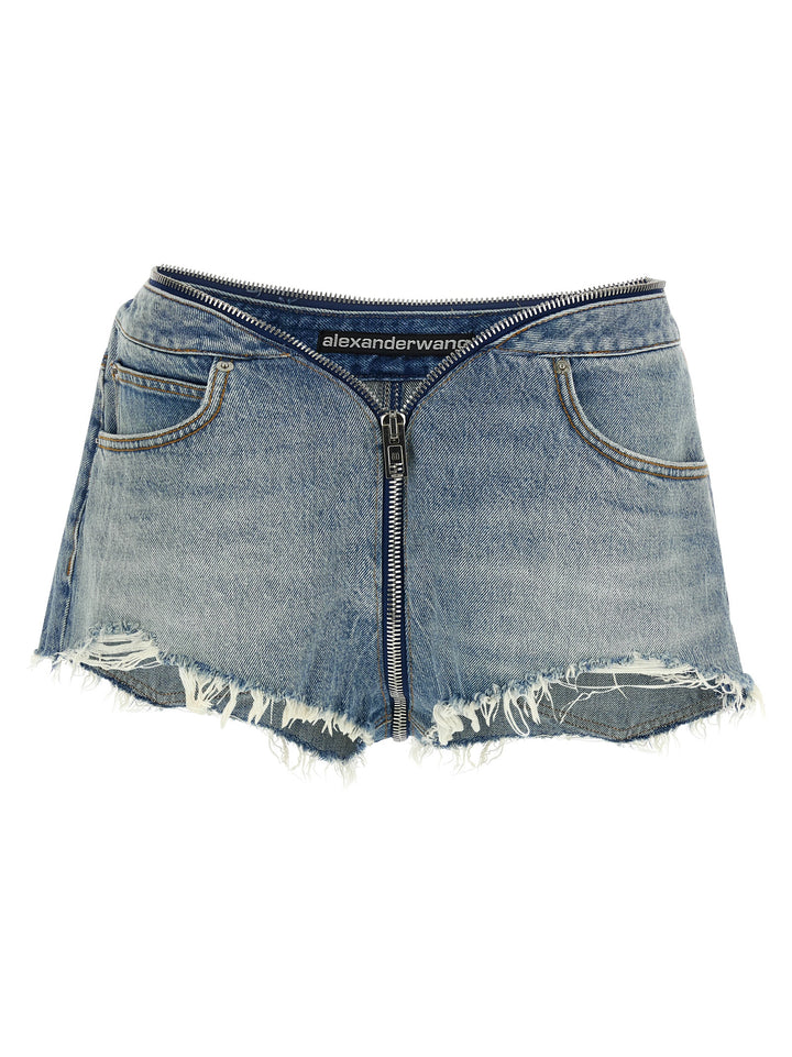 Alexander Wang Zip V-Waist Bermuda e Short - Celeste | 498fe8912865e6ebad42e02176779b5d536e155e