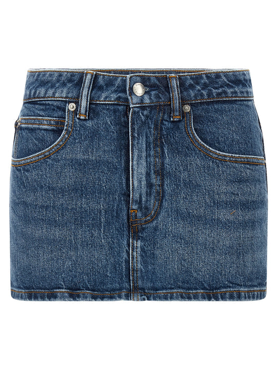 Denim Skort Bermuda E Short Blu