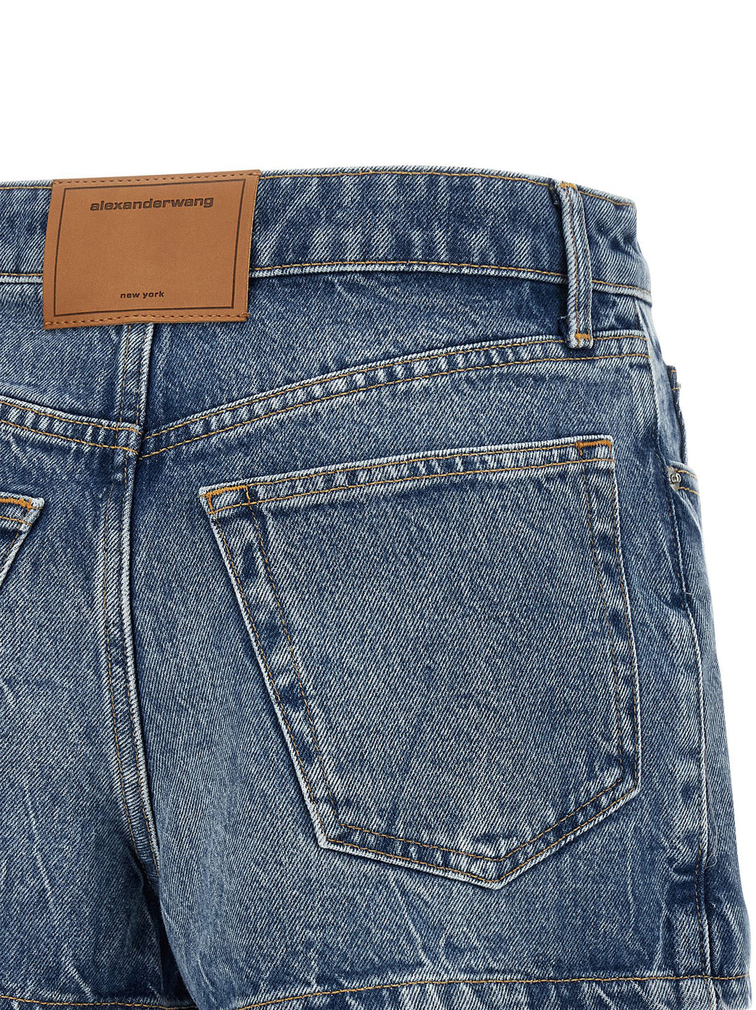 Alexander Wang Denim Skort Bermuda e Short - Celeste | 1f9700fc9f0dea7f96e14ee711398e0f015e3b16
