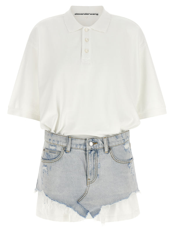 Polo aus Denim, Kleider, Mehrfarbig