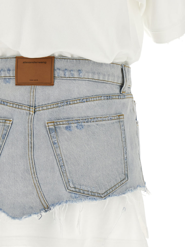 Alexander Wang Denim Skirt Polo Dress Abiti - Multicolor | f6d7f59a6e41b3ae7123e188dcddf34b9b5dea34