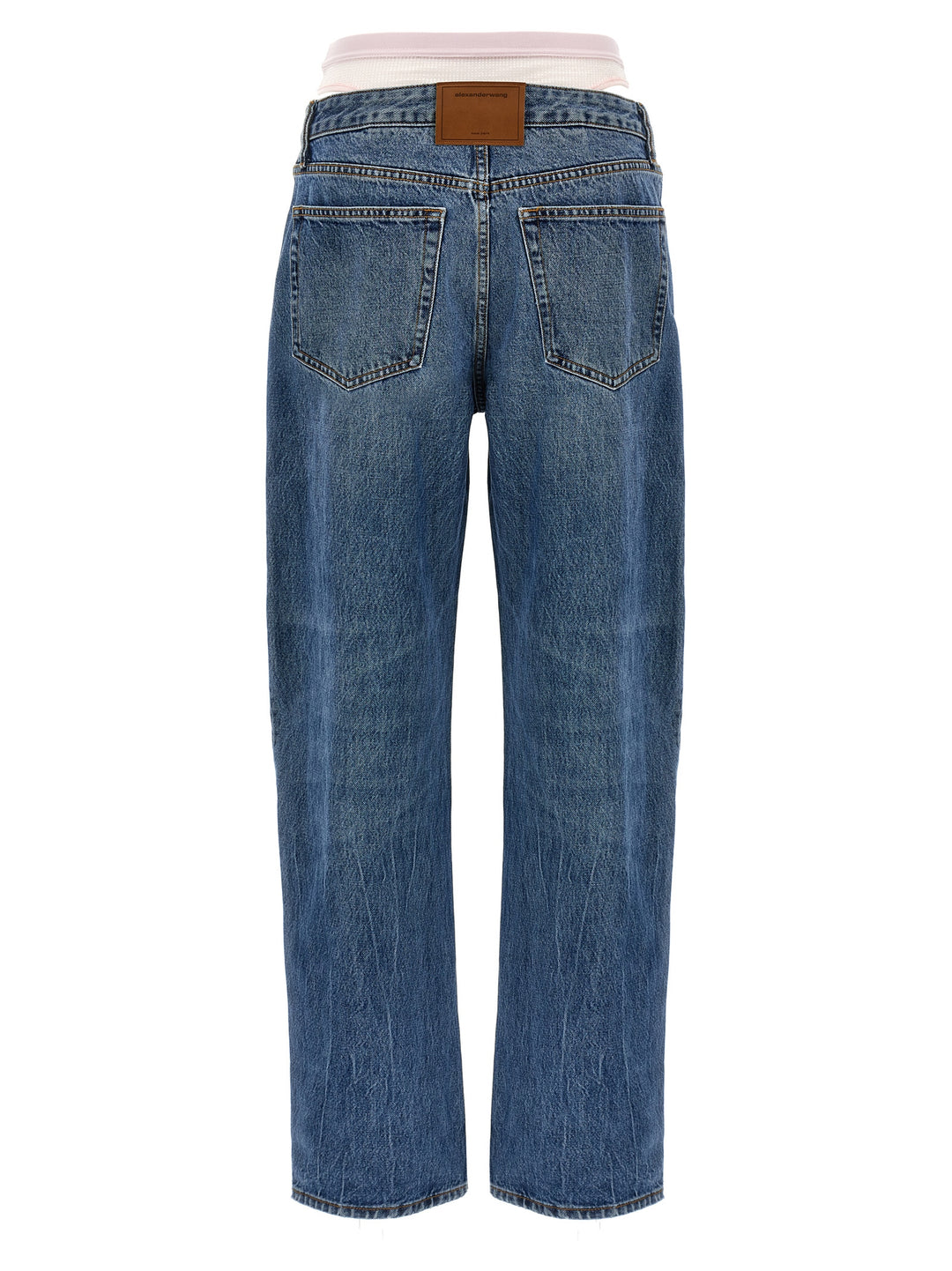 Denim X Alexander Wang Slit Hem Prestyle Hotfix Mesh Undie Jeans - Celeste | 3efa0cbe37a1f8707f4ff29700e0cb2b072a9630