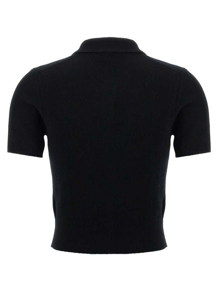 T By Alexander Wang Polo Cardigan Maglioni - Nero | 35a36d0e9db6e421e2653c1a9476d2553aa72763