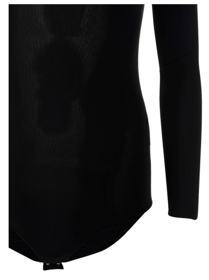 Maison Margiela Long Sleeves Crew Neck Bodysuit Top - Nero | c25792954bba1fab3545842e333b713bc03aa116