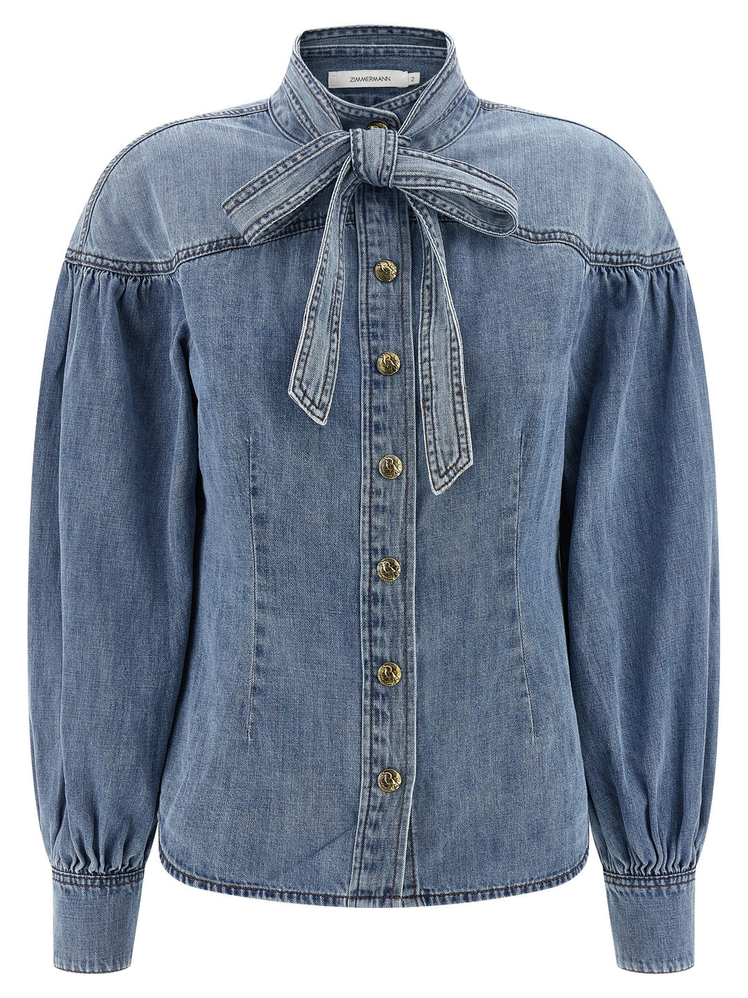 Zimmermann Denim Shirt Camicie - Celeste | beb561e8fdfed031833e5b04607818cdd43e3909