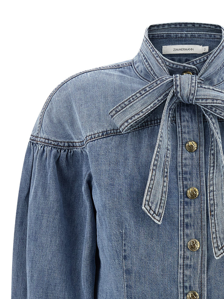 Zimmermann Denim Shirt Camicie - Celeste | 84f99b0ebc9d4e2b832044d342a9e4c4cfc6d45f