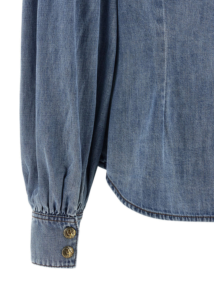 Zimmermann Denim Shirt Camicie - Celeste | b900350fb929ea3d5f99e18d1317718fee87cf1f