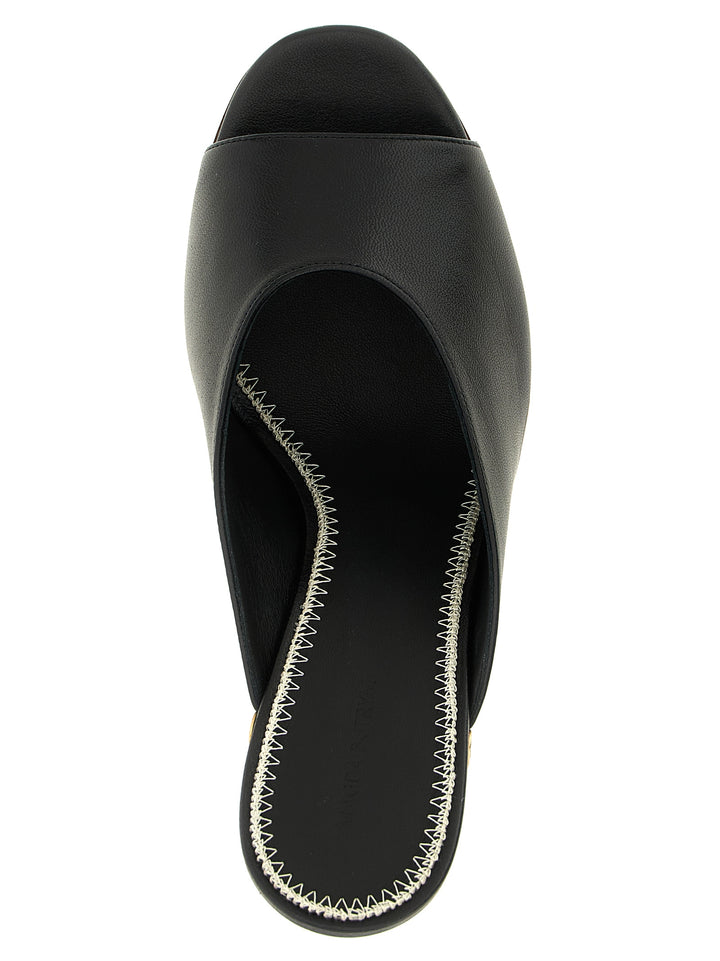 Magda Butrym Leather Mules Zeppe - Nero | efe0b970c9abf9530be7bdc022367b571c746157
