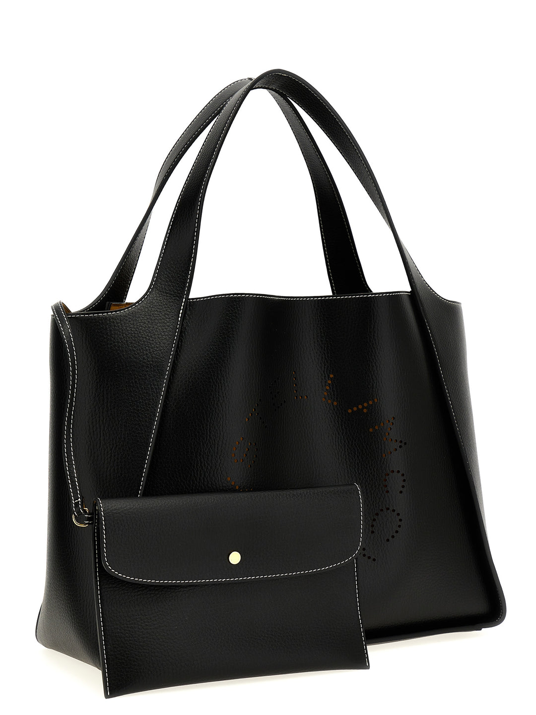 Stella Mccartney Logo Shopping Bag Tote - Nero | a2f9c8d112b93bd5a96cde3ef32b76b92aa918f0