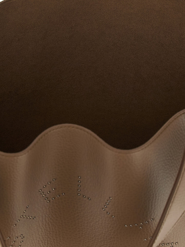 Stella Mccartney Logo Shopping Bag Tote - Marrone | fe3535f900374715399f90347fc8c84a3545339f