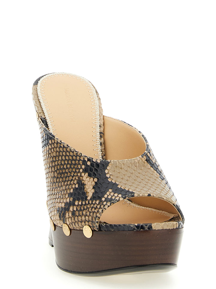 Magda Butrym Python Print Mules Zeppe - Marrone | 3994e96d1ea5754e61d6ec2f0e5a4858b221c437