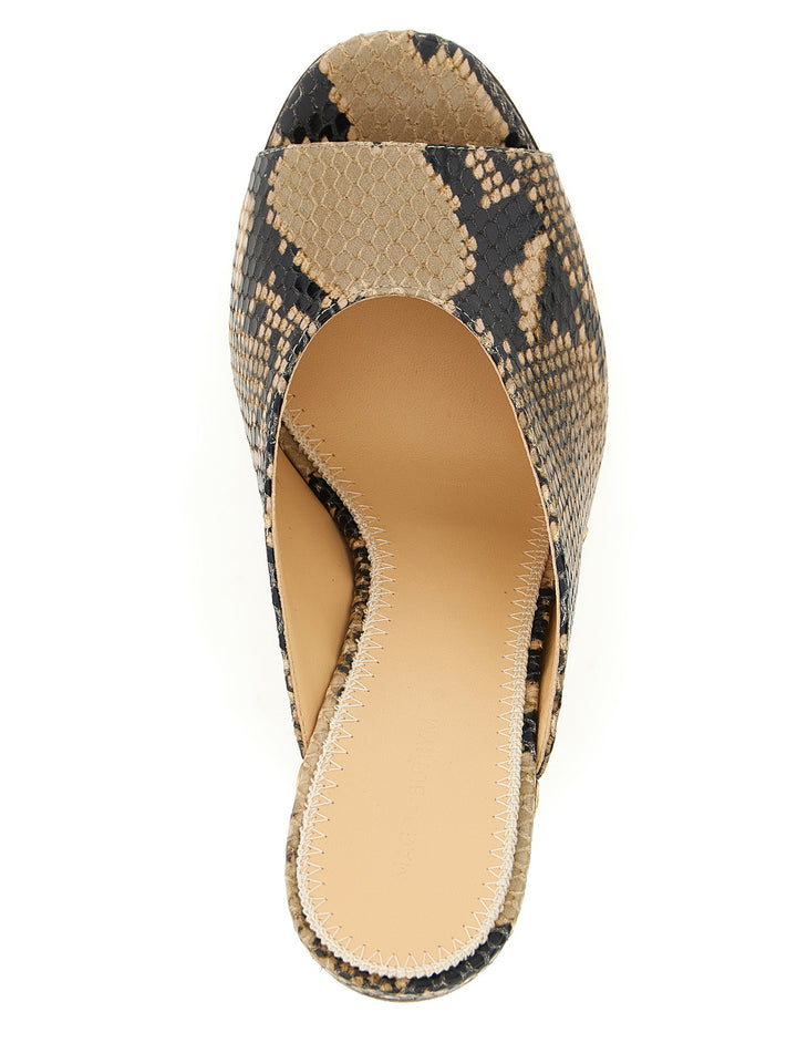 Magda Butrym Python Print Mules Zeppe - Marrone | 1771256dcb64bf42a69ed09d353592af525cebd4