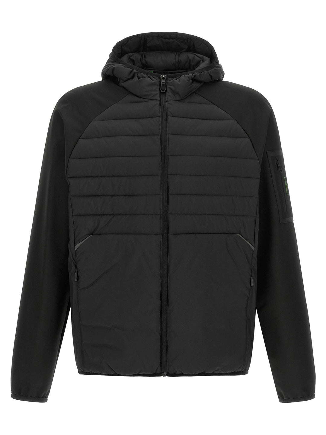Hugo Boss Two-Material Hoodie Felpe - Nero | b1428b625132afa6b31ac9eb18d026d1c1a6f313