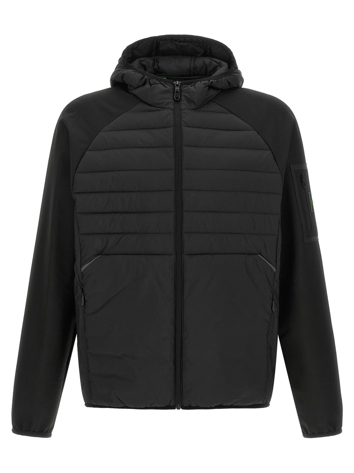 Hugo Boss Two-Material Hoodie Felpe - Nero | b1428b625132afa6b31ac9eb18d026d1c1a6f313