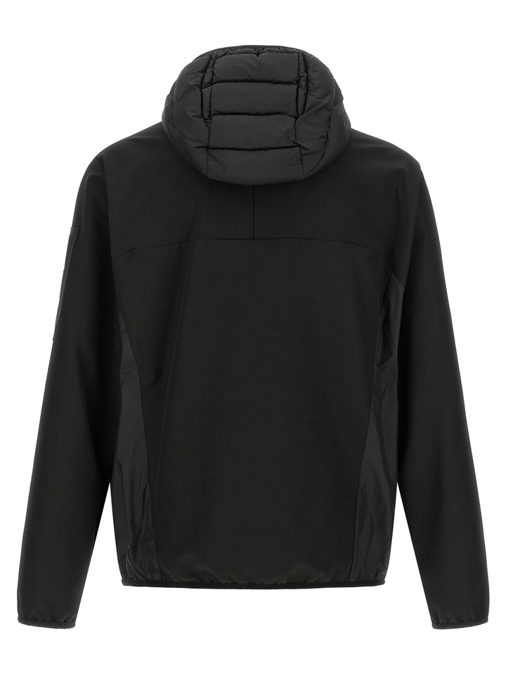 Hugo Boss Two-Material Hoodie Felpe - Nero | d554b12f1f3a5b5cdf95cccf54f65513eecce179