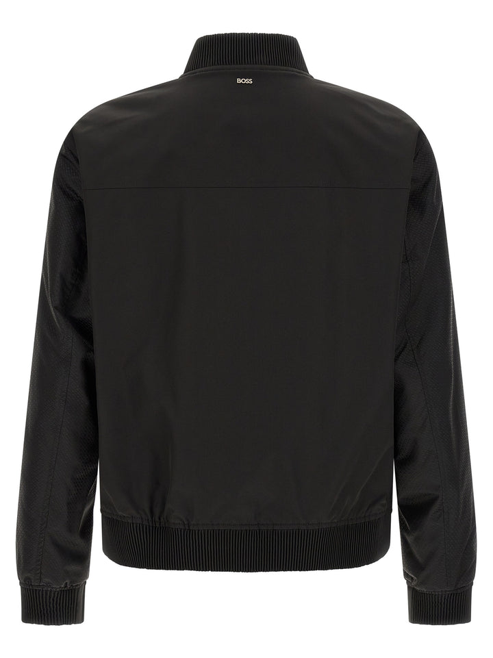 Hugo Boss Monogram Sleeve Bomber Jacket Piumini, Parka, Giacche casual - Nero | fc2621da0b83f32ac11dc3e9c89de595ff51807d